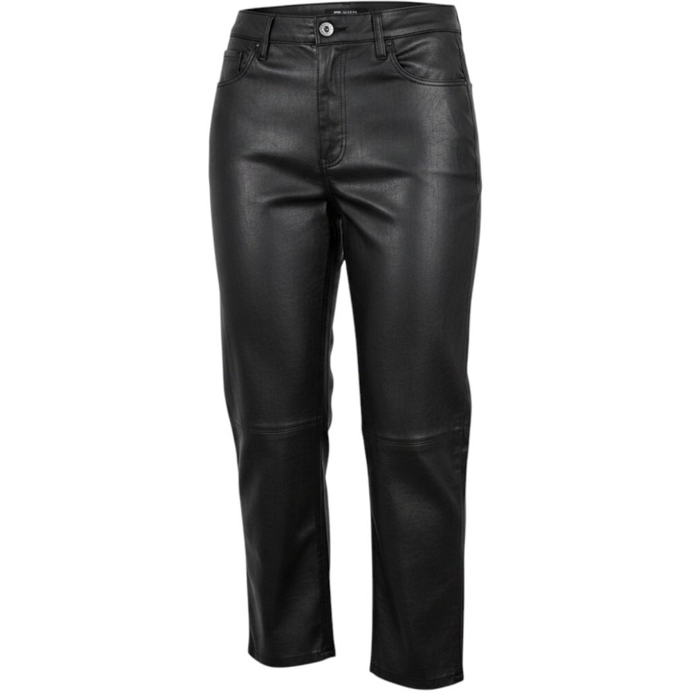 BLANKNYC Faux Leather Black Straight Cropped Ribcage Pants Size 31 Moto Boho